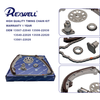 13507-22040 13506-22030 13540-22020 13559-22020 13561-22020 Kit de chaîne de chronométrage du moteur de voiture pour Toyota Corolla ZZE122