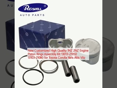 Nouveau moteur personnalisé de haute qualité 1NZ 2NZ Kit d'assemblage des anneaux de piston 13013-21050 13103-21080 pour Toyota Corolla Yaris Altis Vitz